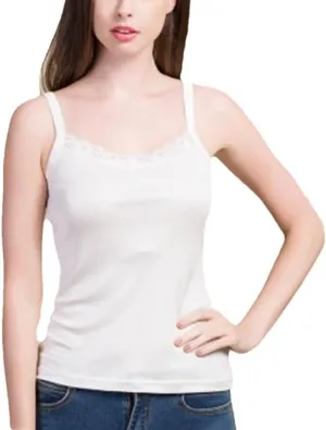 Women Silk Camis Silk Knitted Lace Camisoles Vest