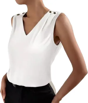 Women Silk Satin Tank Tops V Neck Camisole Blouse Casual Sleeveless Cami Tanks Shirt