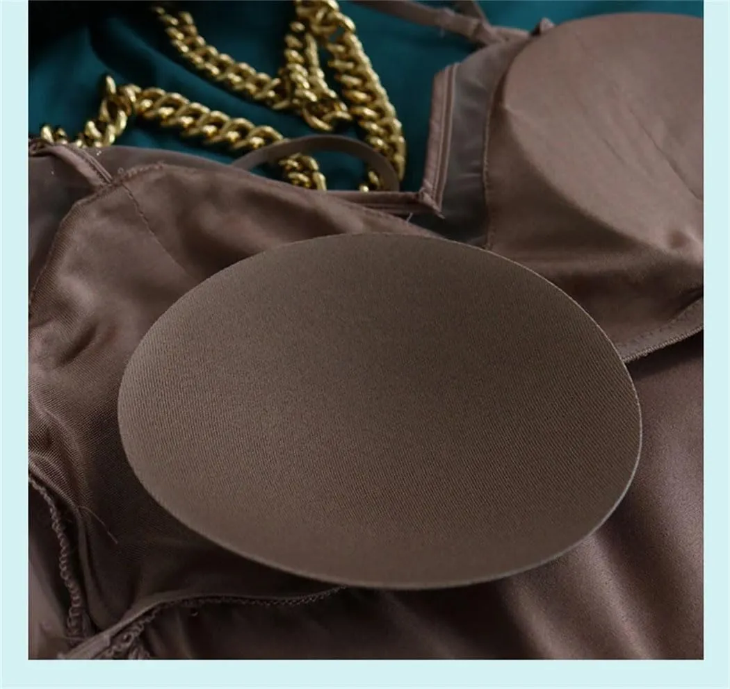 Women Spaghetti Strap Camisole Solid Color Tanks 100%Mulberry Silk Lining Camisole Padded Bralette Tube Top