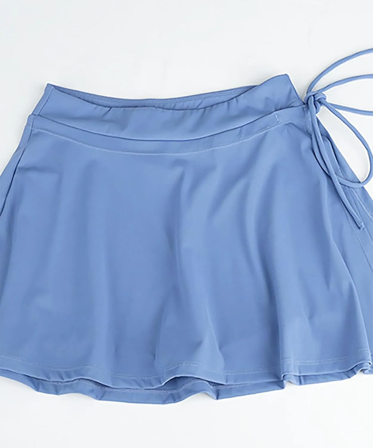 Women's High Waist Tennis Skorts Tie Side Moisture Wicking Athletic Workout Mini Skirts with Shorts