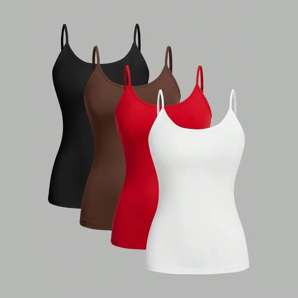 Women's Solid Color Camisoles Vest Tank Tops Casual Summer Sleeveless Basic