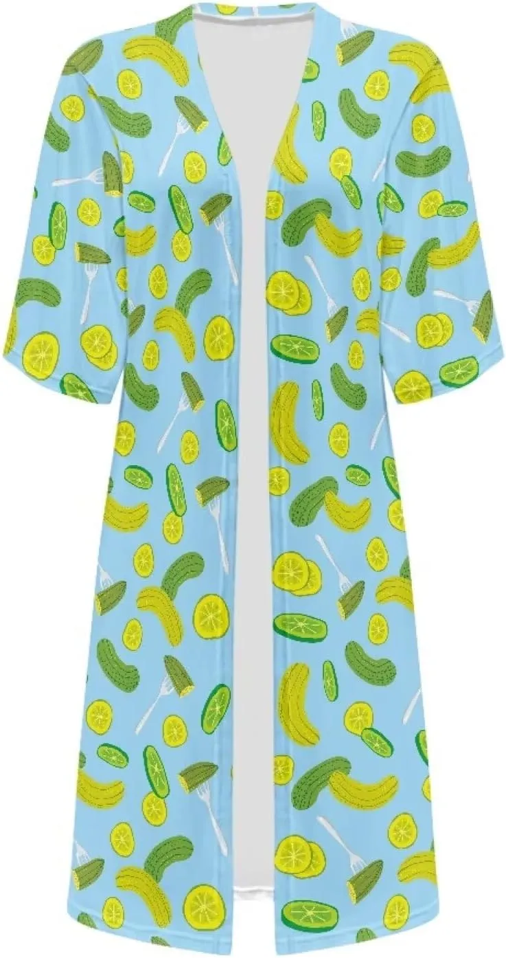 Women's Swimwear Cover Ups Chiffon Kimono Cardigan Loose Half Sleeve Bathing Suit Beach Coverups