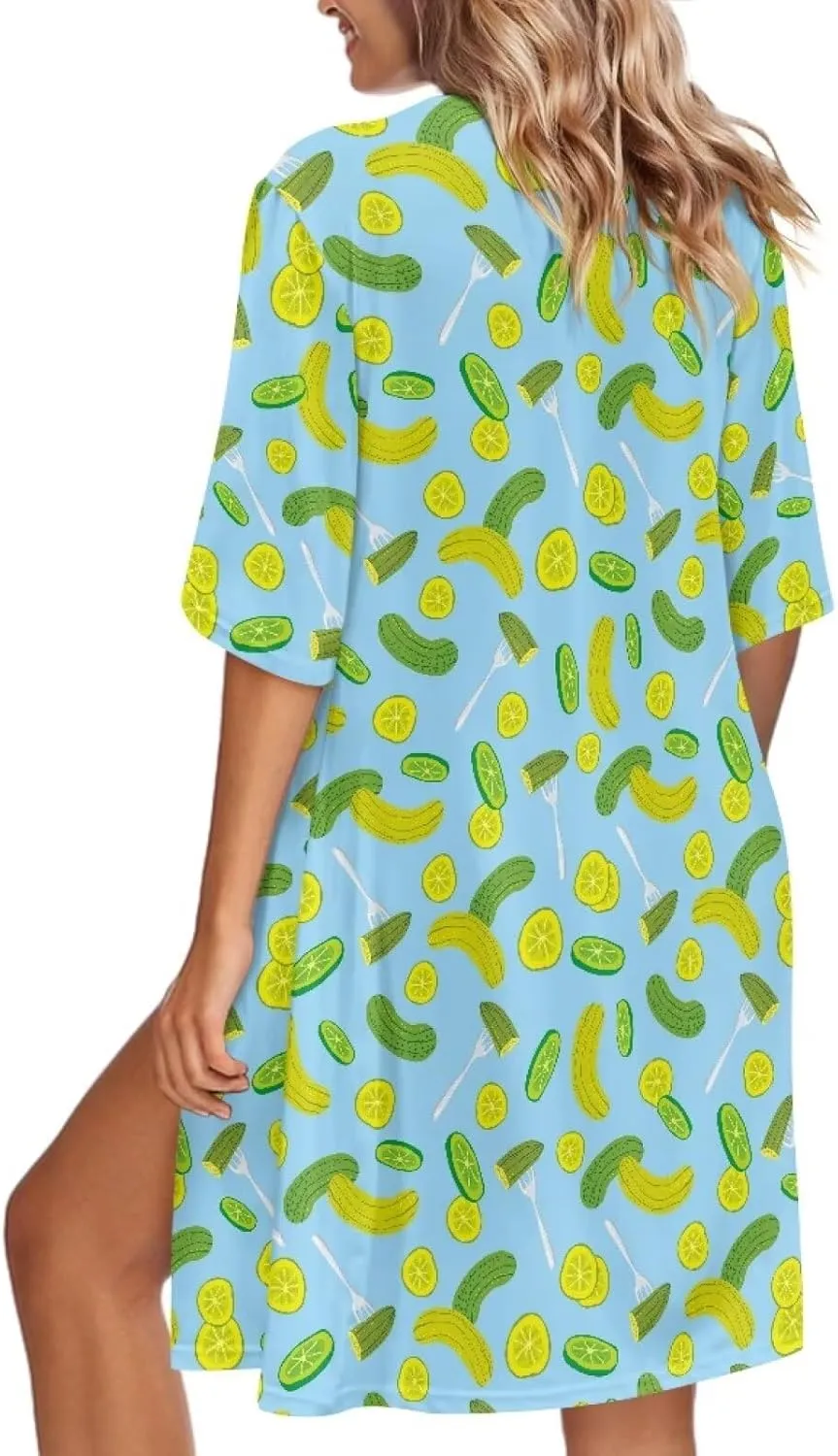 Women's Swimwear Cover Ups Chiffon Kimono Cardigan Loose Half Sleeve Bathing Suit Beach Coverups