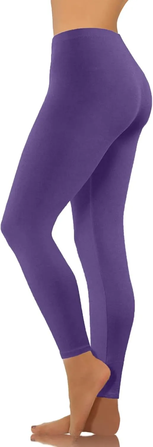 Women's Yoga Pants Lightweight Stretchy High Waist Leggings Solid Color Slim Fit Cropped Trousers Workout Casual