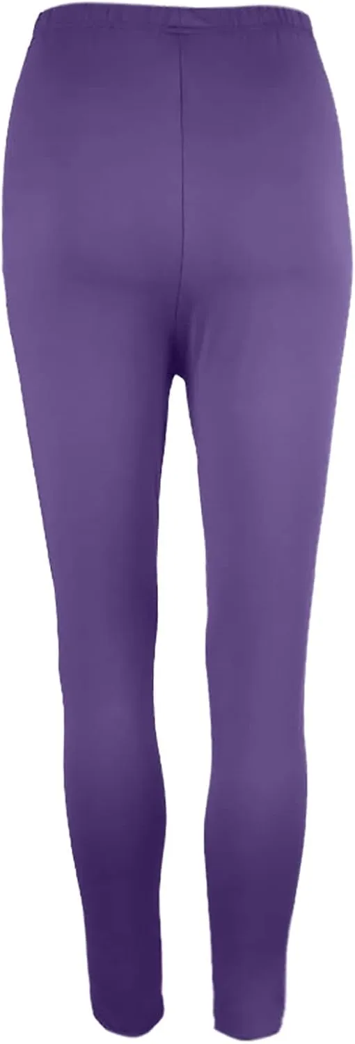 Women's Yoga Pants Lightweight Stretchy High Waist Leggings Solid Color Slim Fit Cropped Trousers Workout Casual