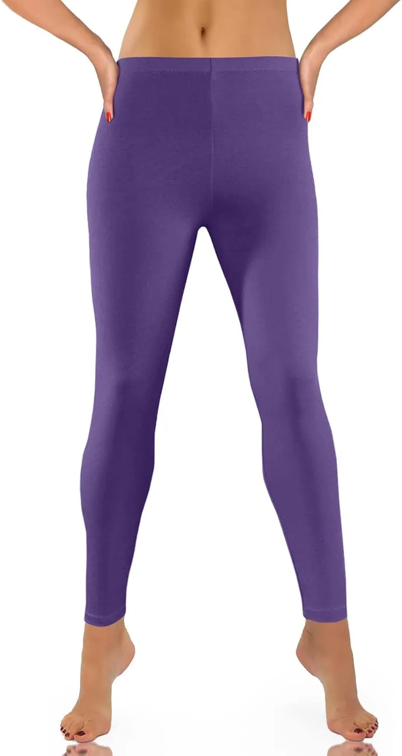 Women's Yoga Pants Lightweight Stretchy High Waist Leggings Solid Color Slim Fit Cropped Trousers Workout Casual