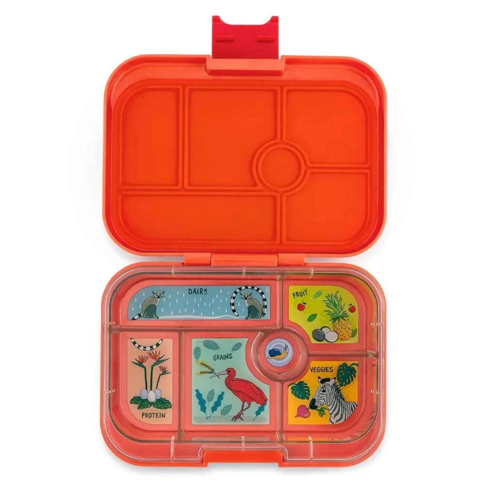 Yumbox Original 6 Compartment - Safari Orange with Jungle Tray
