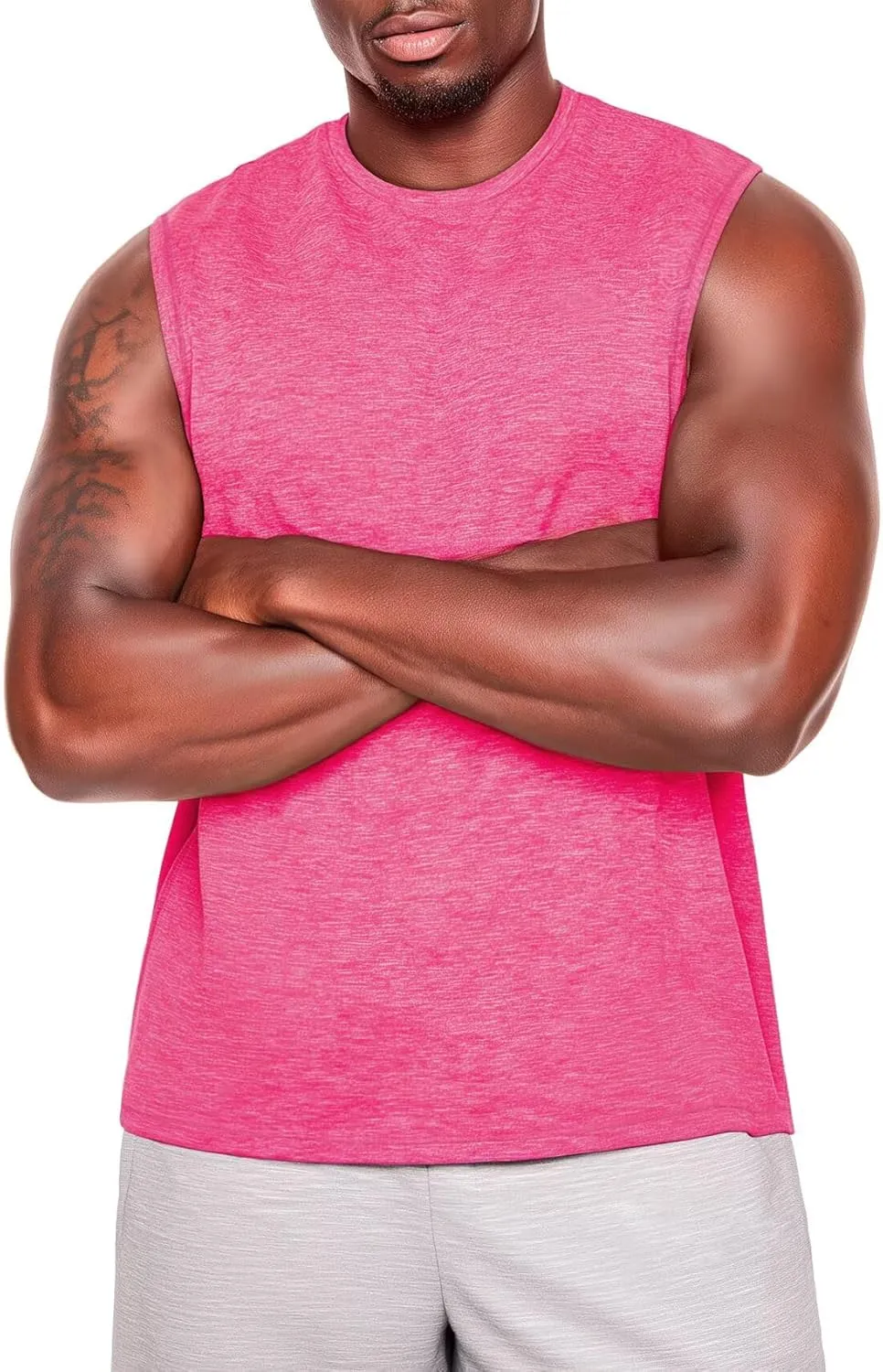 Zengjo Mens Tank Tops Workout Quick Dry Sleeveless Shirts for Gym Running Athletic Loose Muscle Tanks
