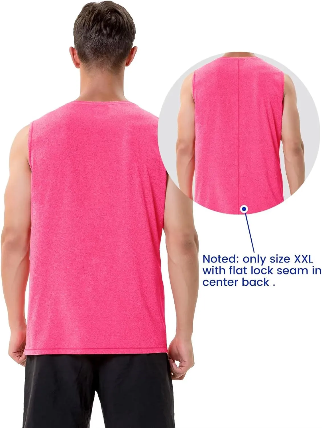 Zengjo Mens Tank Tops Workout Quick Dry Sleeveless Shirts for Gym Running Athletic Loose Muscle Tanks