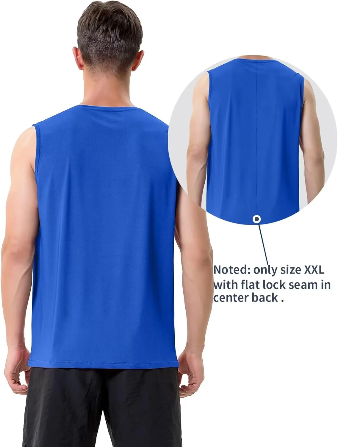 Zengjo Mens Tank Tops Workout Quick Dry Sleeveless Shirts for Gym Running Athletic Loose Muscle Tanks