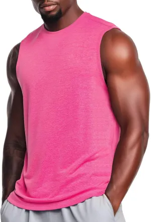 Zengjo Mens Tank Tops Workout Quick Dry Sleeveless Shirts for Gym Running Athletic Loose Muscle Tanks