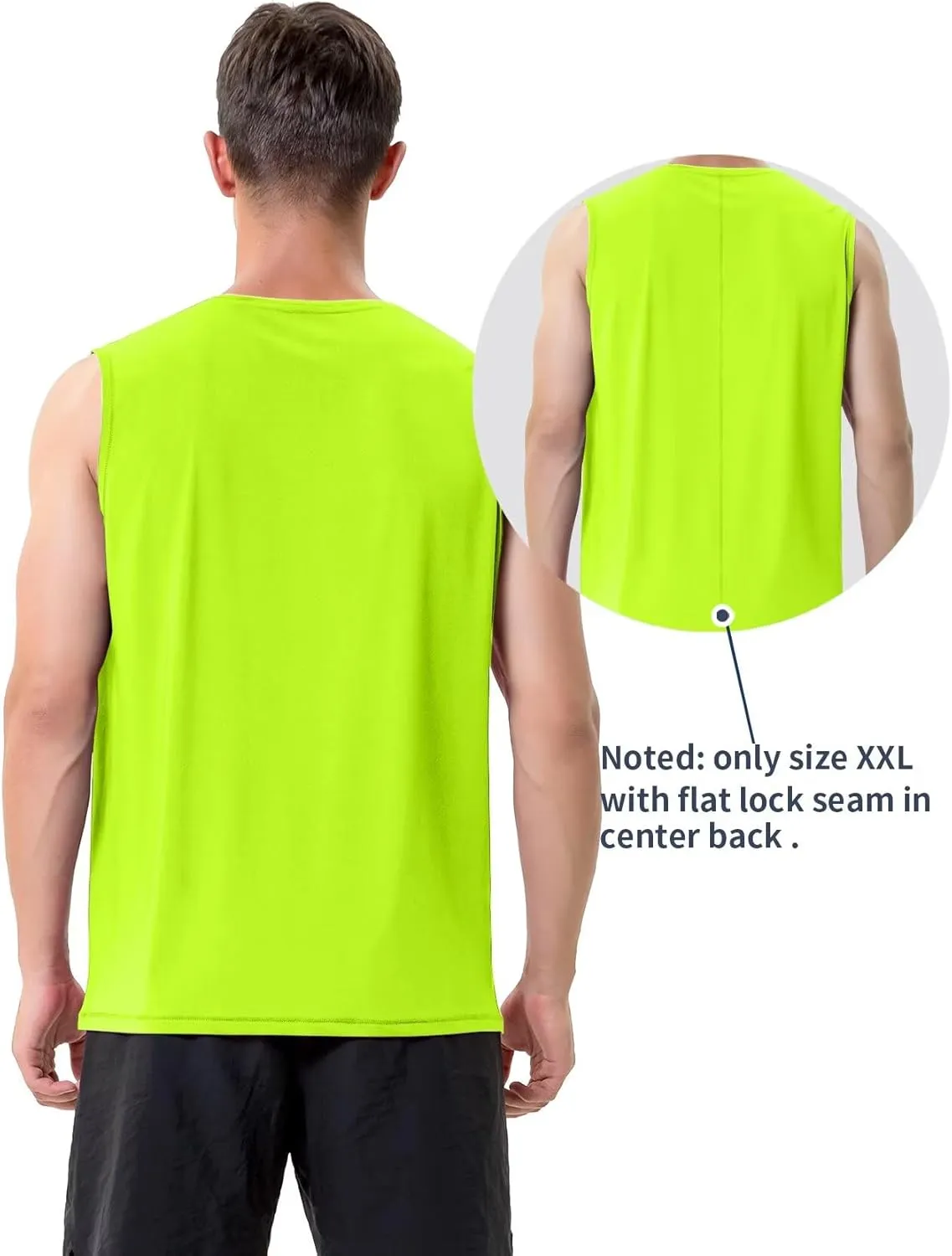 Zengjo Mens Tank Tops Workout Quick Dry Sleeveless Shirts for Gym Running Athletic Loose Muscle Tanks