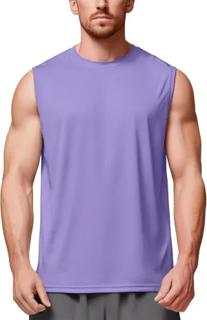 Zengjo Mens Tank Tops Workout Quick Dry Sleeveless Shirts for Gym Running Athletic Loose Muscle Tanks