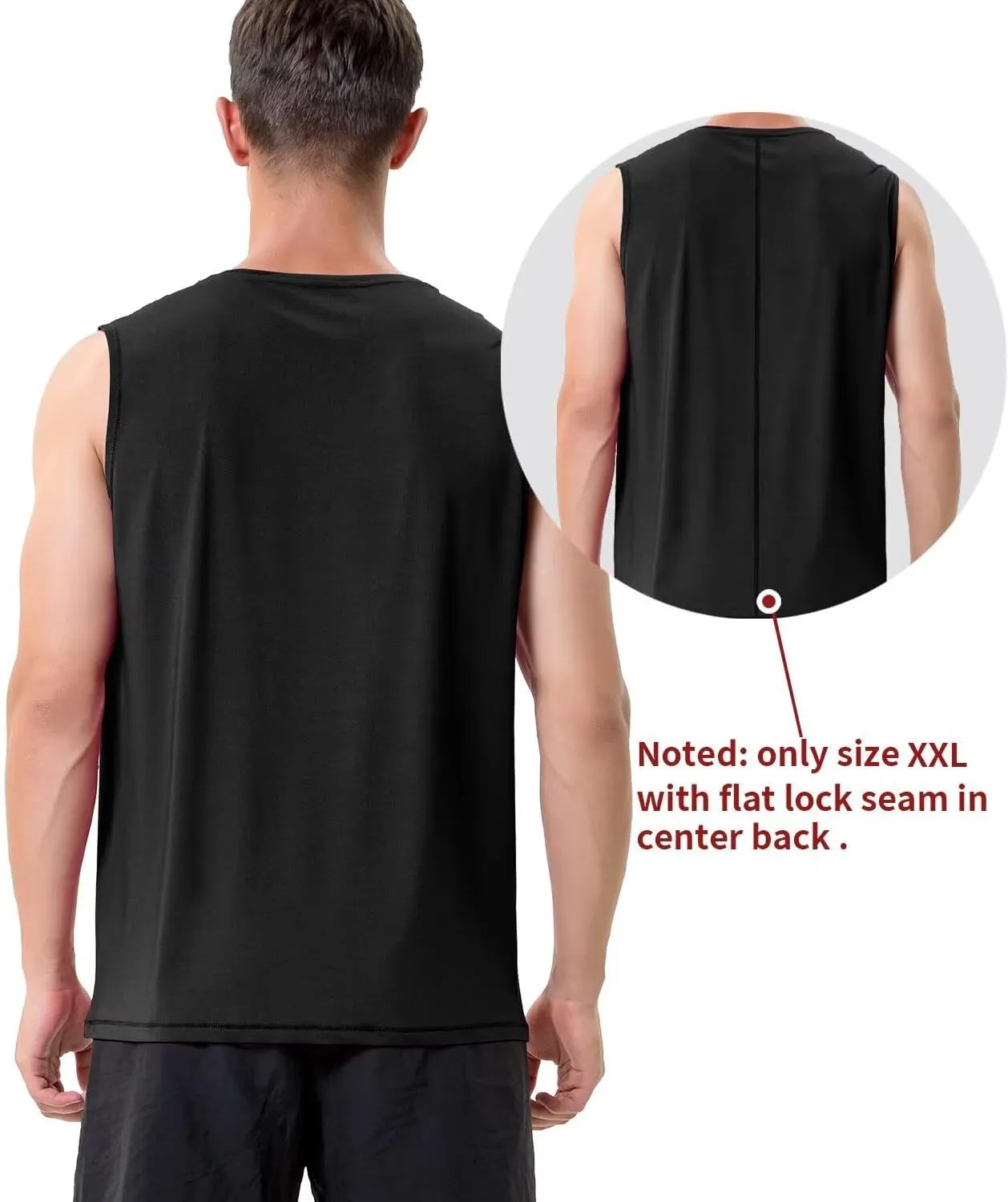 Zengjo Mens Tank Tops Workout Quick Dry Sleeveless Shirts for Gym Running Athletic Loose Muscle Tanks